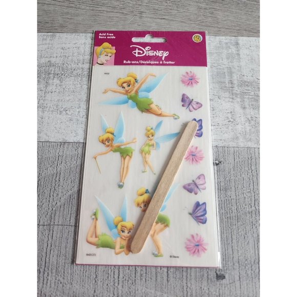New Tinkerbell Disney Rub-Ons Transfers Sandylion Scrapbooking Card Retired #47 - Picture 1 of 2